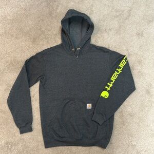 Men’s gray Carhartt hoodie. Size Loose Fit Small.